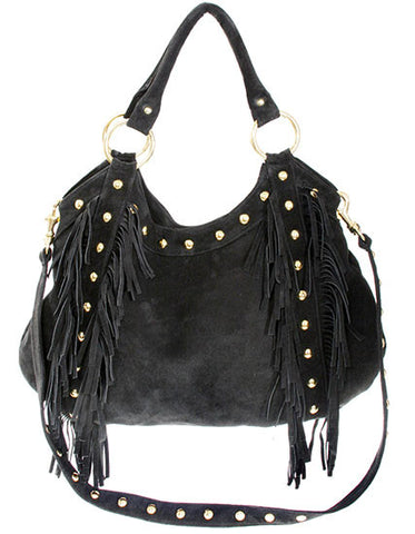 Joyce Tote Black Suede