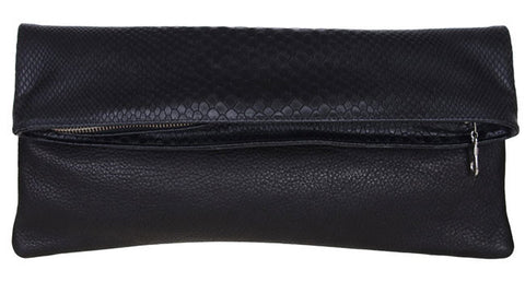 Eve Clutch Black Boa/Black Lamba