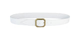 Kylie Leather Belt White Leather
