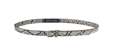 Abby Belt Black/White Python