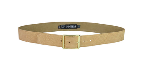 Cori Croco Belt Latte Hornback