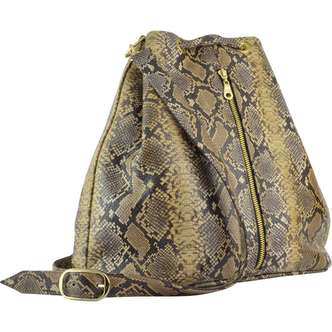 Cleo Python Convertible Backpack Diamond Python