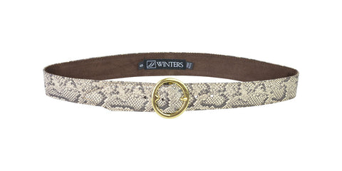 Snake Olivera Belt Beige Sahara