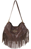 Julianne Messenger Brown Distressed Leather