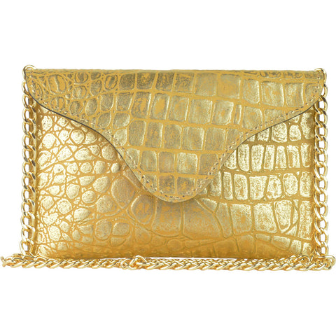 Miley Gold Croco Crossbody