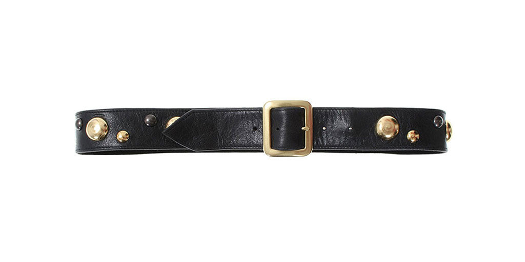 Jules Belt Black Distressed Leather