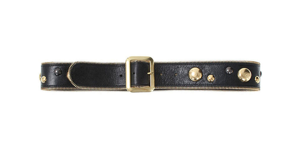 Jaden Belt Black Distressed Leather