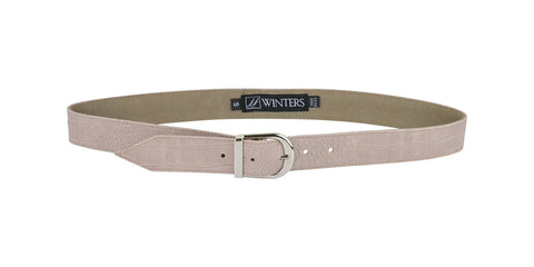 Kacey Croco Belt Stone Hornback