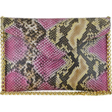 Large Miley Crossbody Tropical Pink Snake