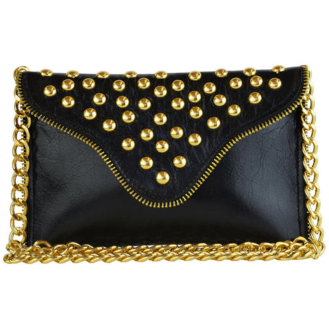 Black Distressed Leather