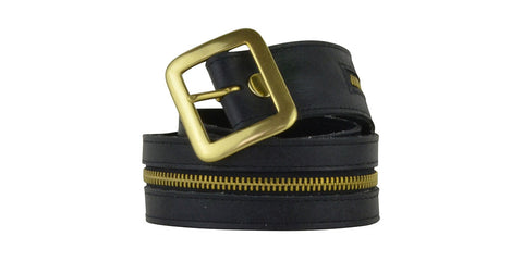 Blaine Belt Black Distressed Leather