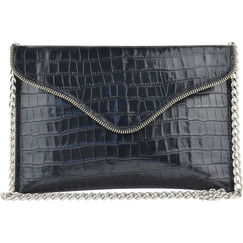 Beau Crossbody Black Alligator