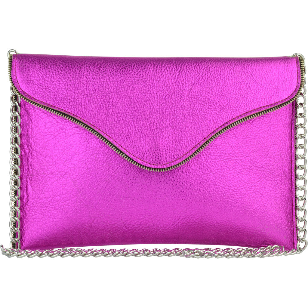 Metallic Hot Pink Crossbody Purse