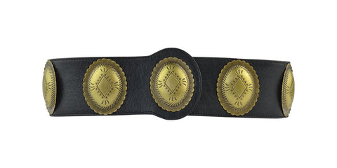 Clovis Corset Belt Black Lamba Antique Brass